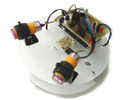 Diskbot Arduino Obstacle Avoiding Robot