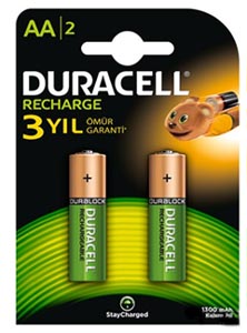 Duracell Şarj Edilebilir 1300 mAh AA Pil