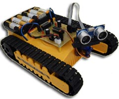 Tracked Robot With Ultrasonic Sensor